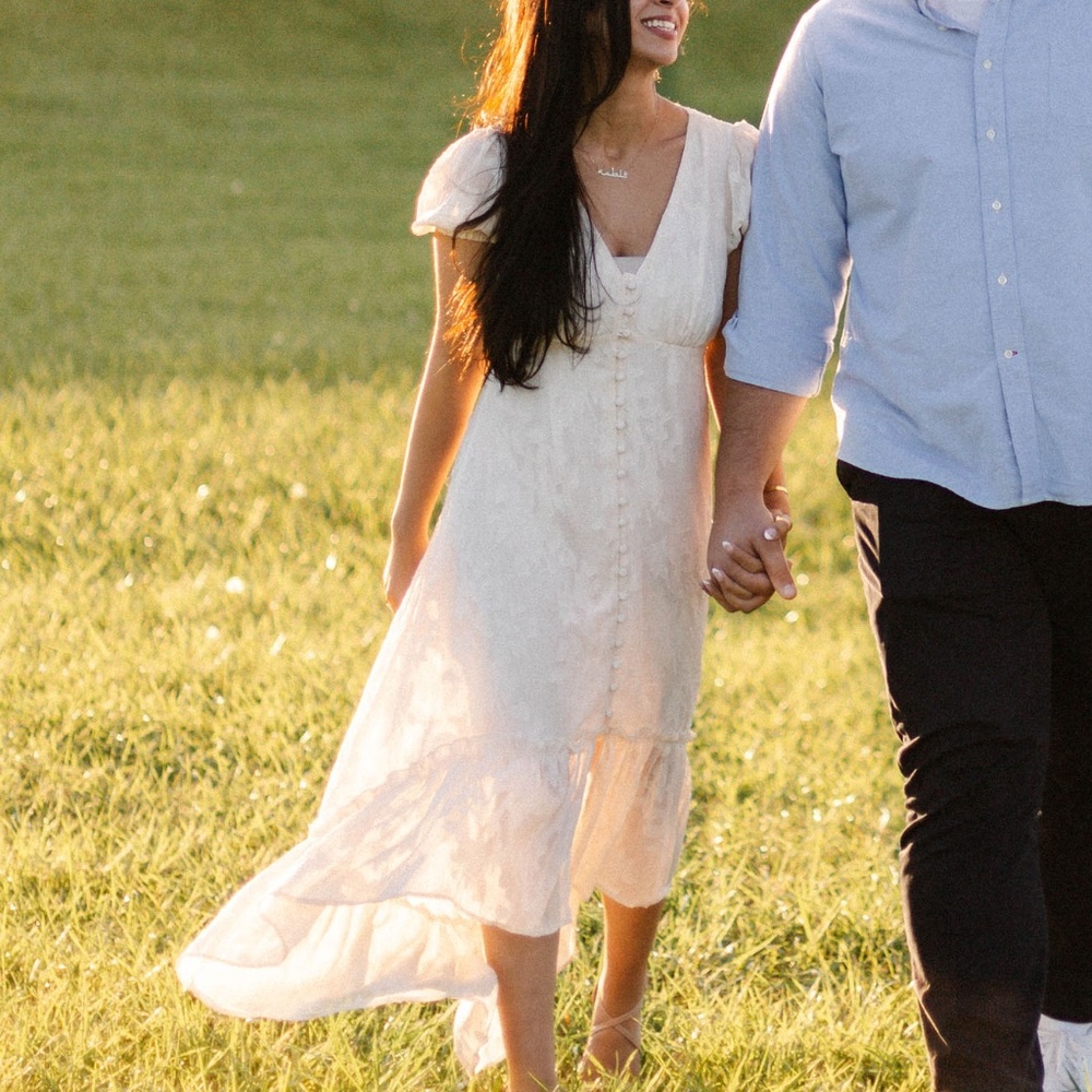 Lulus Cream Jacquard Dress